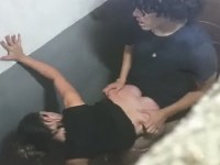 【セックス盗撮】クラブのトイレでお尻を真っ赤にしてハメられているM女を隠し撮り